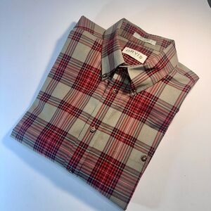Orvis Men’s Plaid Button Down Shirt Long Sleeve Cotton Casual XXL